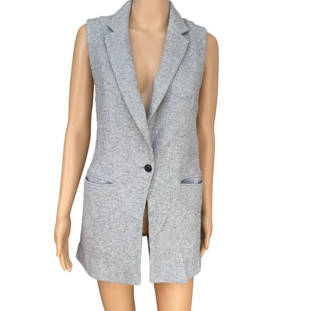 Club Monaco Wool Blend Blazer Vest Light Gray Size XS/S ?